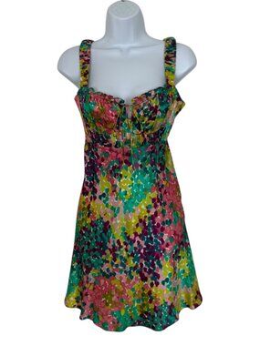 Nicholas Simie Mini Dress 0 Silk Confetti Print